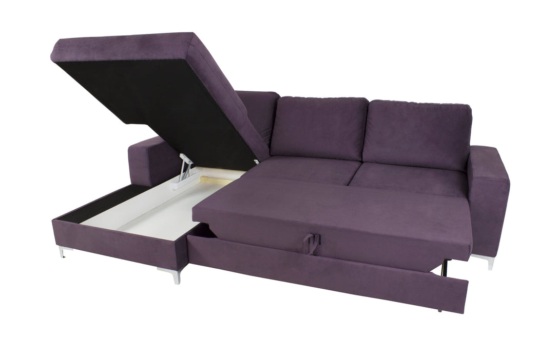 Maxima House Sleeper Sectional Sofa LENS with storage WN0015 - Bed & Sofa Hub