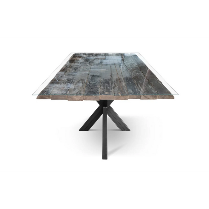 Maxima House Redde-Glass Solid Wood Dining Table - Bed & Sofa Hub