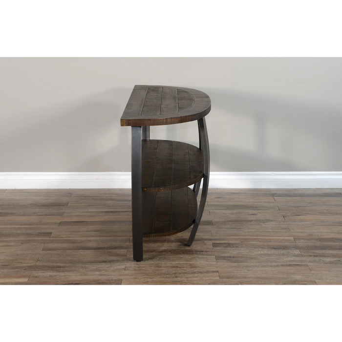 Sunny Designs Homestead 52" Mahogany Wood & Metal Sofa Table in Tobacco Leaf - Bed & Sofa Hub