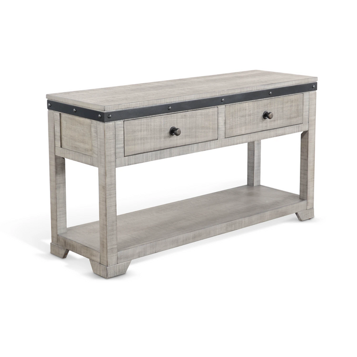 Sunny Designs Traditional Mahogany Wood Sofa Table in Alpine Gray - Bed & Sofa Hub