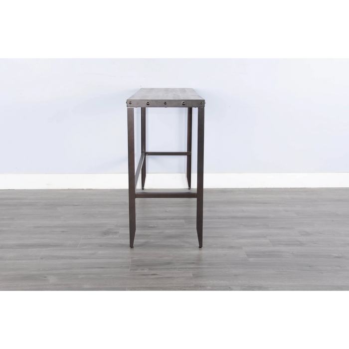 Sunny Designs San Diego Wood and Metal Sofa Bar Table Antique Brown - Bed & Sofa Hub