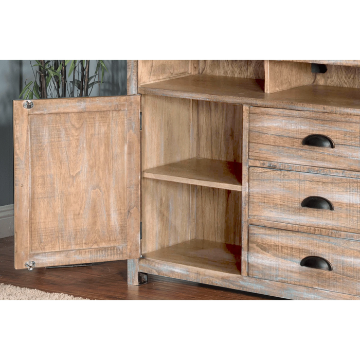 Sunny Designs  66" TV Console Weathered Brown - Bed & Sofa Hub