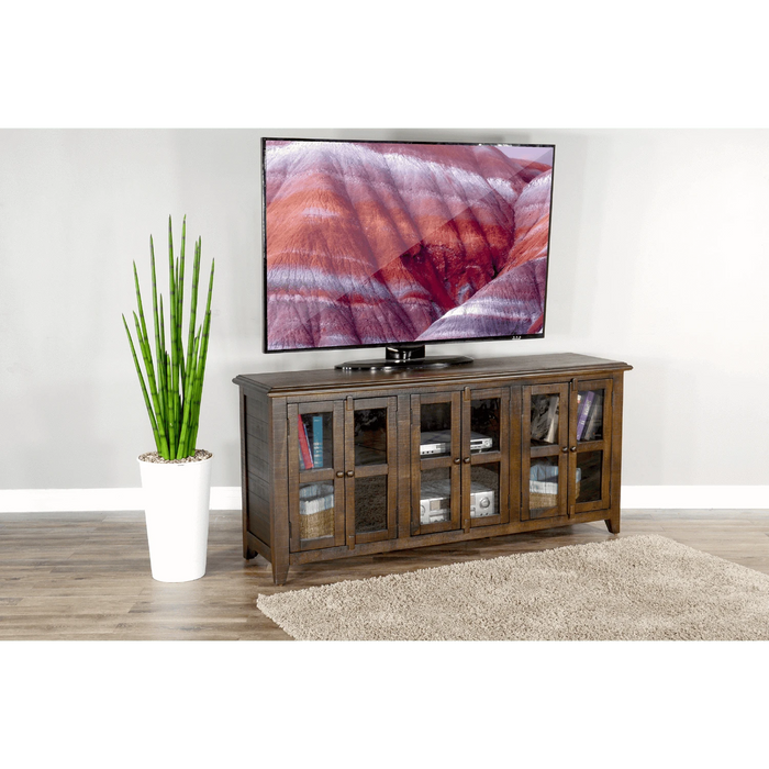 Sunny Designs 70" TV Console Tobacco Leaf - Bed & Sofa Hub
