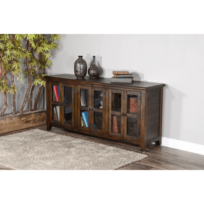 Sunny Designs 70" TV Console Tobacco Leaf - Bed & Sofa Hub