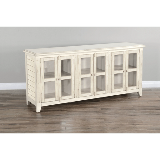 Sunny Designs White Sand 70" TV Console White Sand - Bed & Sofa Hub
