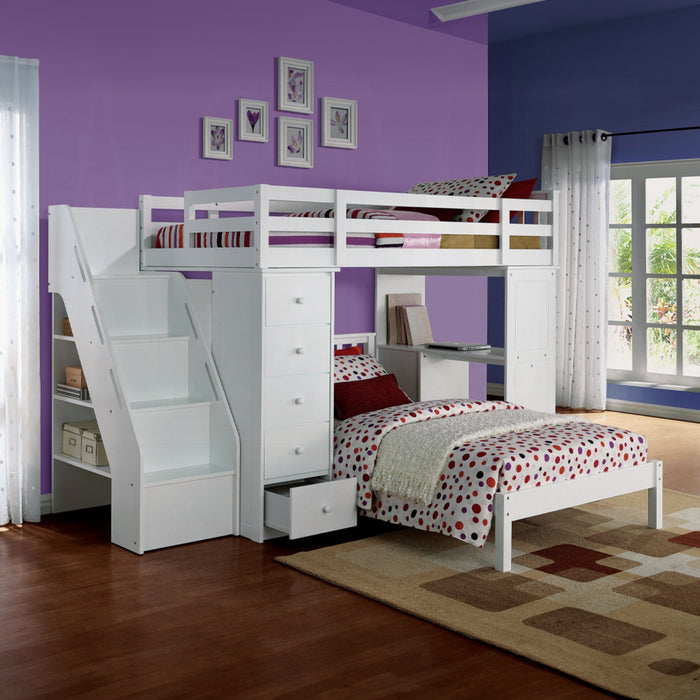 ACME Freya Twin Loft Bed W/Storage - Bed & Sofa Hub