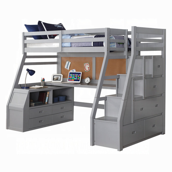 ACME Jason II Twin Loft Bed W/Storage - Bed & Sofa Hub