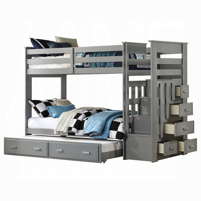ACME Allentown Twin/Twin Bunk Bed W/Trundle & Storage - Bed & Sofa Hub