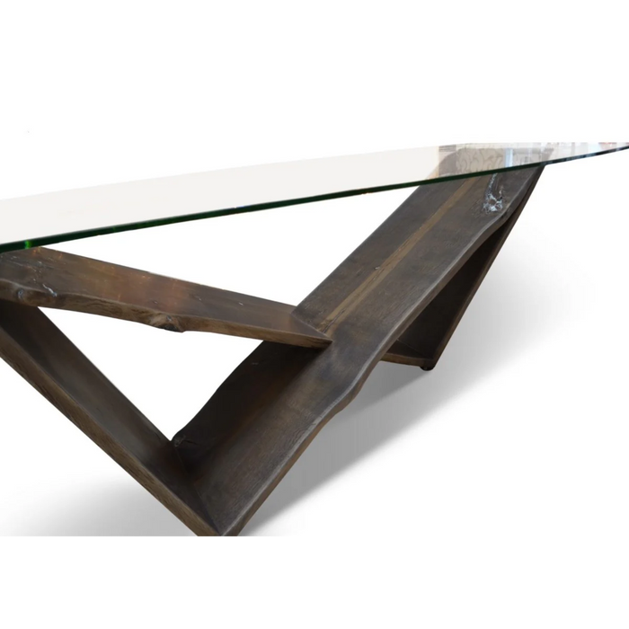 Maxima House Winik Glass Top Dining Table - Bed & Sofa Hub