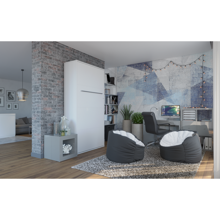 Maxima House Vertical European TWIN size Murphy bed INVENTO with mattress, LED included - Bed & Sofa Hub