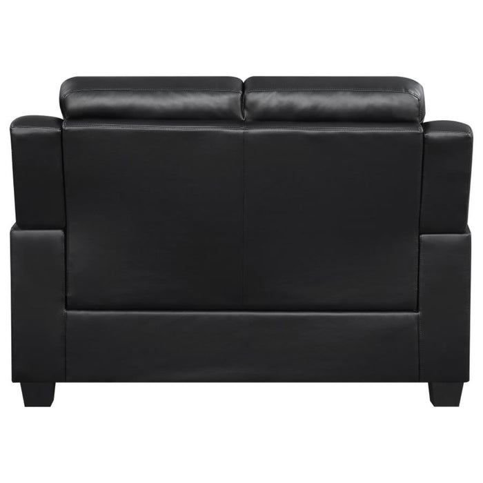 Coaster Finley 3-piece Upholstered Padded Arm Tufted Sofa Living Room Set Black - Bed & Sofa Hub