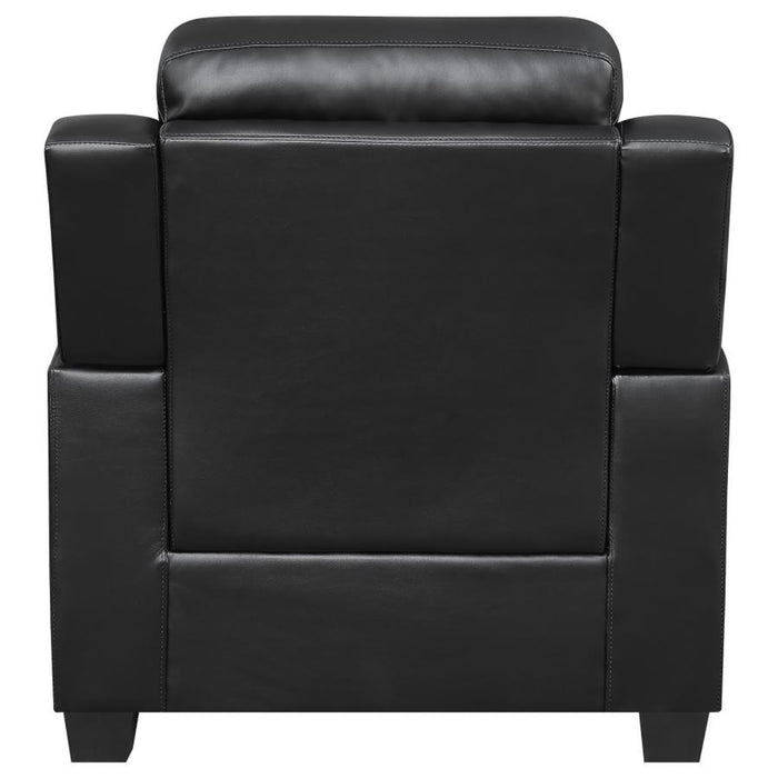 Coaster Finley 3-piece Upholstered Padded Arm Tufted Sofa Living Room Set Black - Bed & Sofa Hub