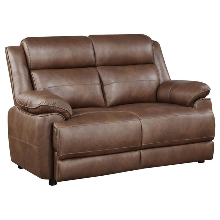 Coaster Ellington 3-piece Upholstered Padded Arm Sofa Living Room Set Dark Brown - Bed & Sofa Hub