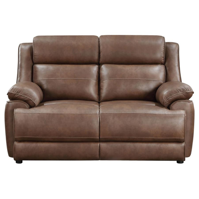 Coaster Ellington 3-piece Upholstered Padded Arm Sofa Living Room Set Dark Brown - Bed & Sofa Hub