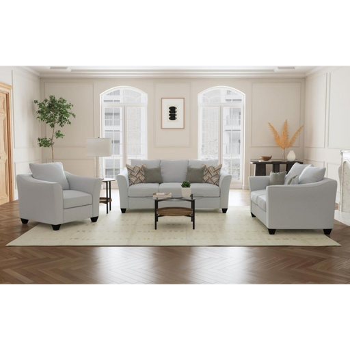 Coaster Salizar 3-piece Upholstered Flared Arm Sofa Living Room Set Sand - Bed & Sofa Hub