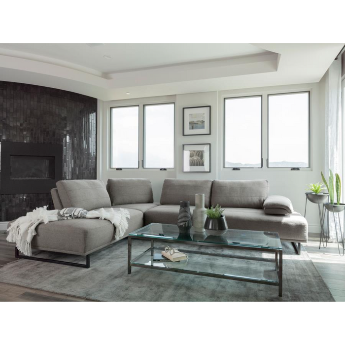 Coaster Arden Upholstered Sectional Sofa with Adjustable Back Taupe - Bed & Sofa Hub