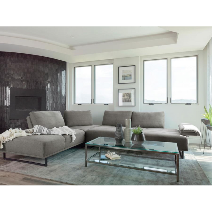 Coaster Arden Upholstered Sectional Sofa with Adjustable Back Taupe - Bed & Sofa Hub