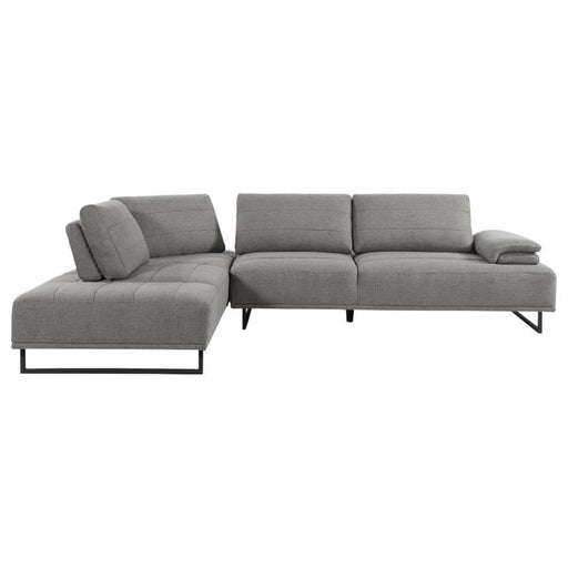 Coaster Arden Upholstered Sectional Sofa with Adjustable Back Taupe - Bed & Sofa Hub