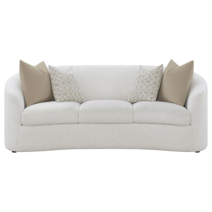 Coaster Rainn 3-piece Boucle Upholstered Sloped Arm Sofa Living Room Set Latte - Bed & Sofa Hub