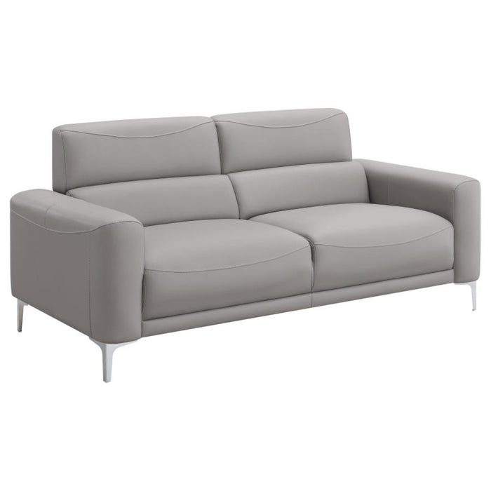 Coaster Glenmark 3-piece Upholstered Track Arm Sofa Living Room Set Taupe - Bed & Sofa Hub