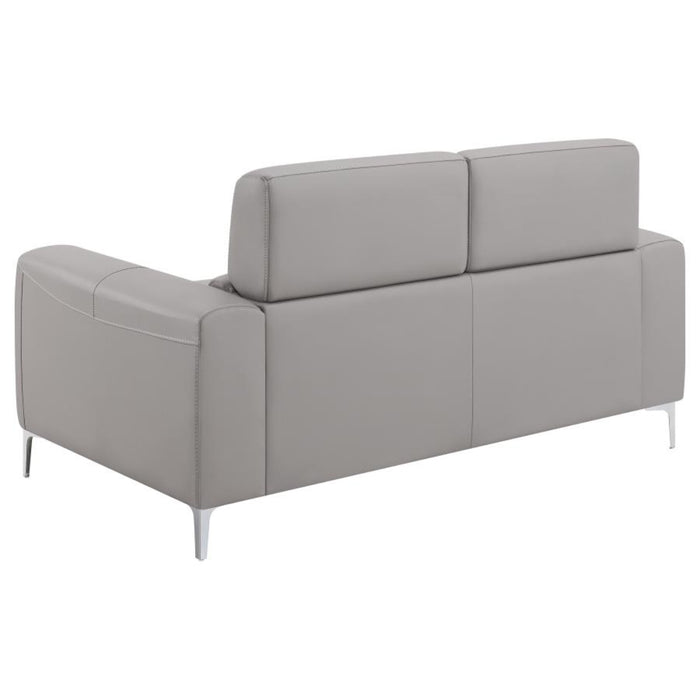 Coaster Glenmark 3-piece Upholstered Track Arm Sofa Living Room Set Taupe - Bed & Sofa Hub