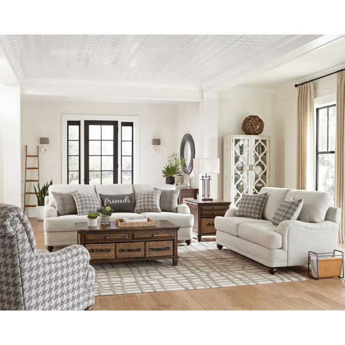 Coaster Glenn 3-piece Upholstered Sofa Living Room Set Light Grey and Grey - Bed & Sofa Hub