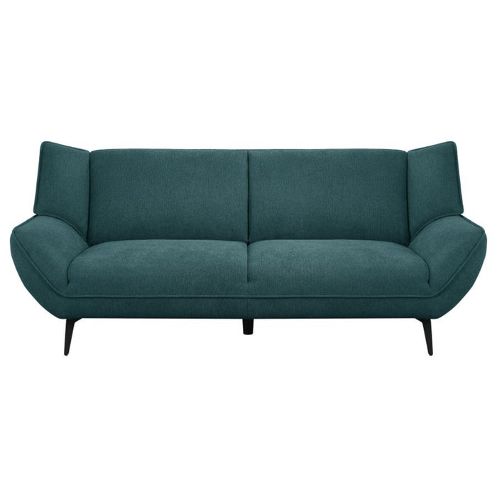 Coaster Acton 3-piece Upholstered Flared Arm Sofa Living Room Set Teal Blue - Bed & Sofa Hub