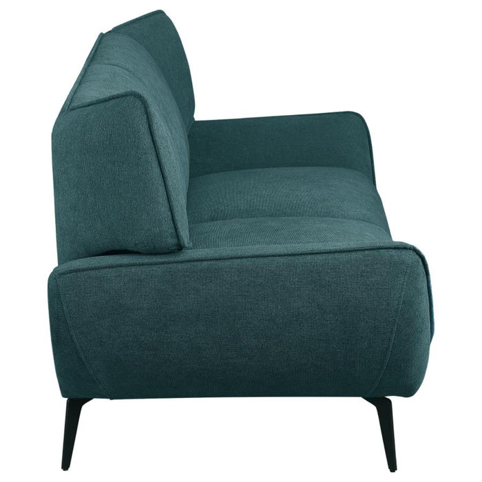 Coaster Acton 3-piece Upholstered Flared Arm Sofa Living Room Set Teal Blue - Bed & Sofa Hub