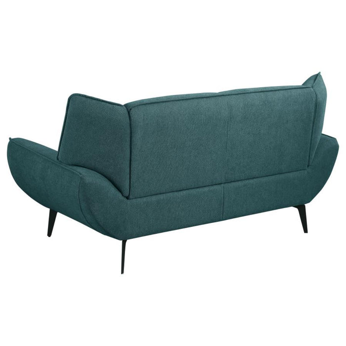 Coaster Acton 3-piece Upholstered Flared Arm Sofa Living Room Set Teal Blue - Bed & Sofa Hub