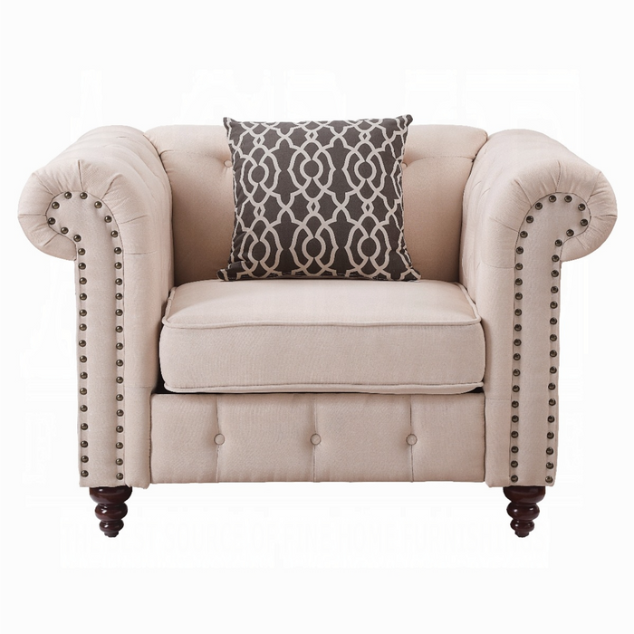 ACME Aurelia Chair W/Pillow - Bed & Sofa Hub