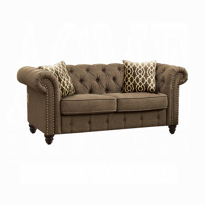 ACME Aurelia Loveseat W/2 Pillows - Bed & Sofa Hub