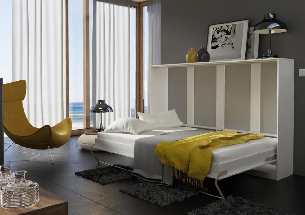 Maxima House European Horizontal Full XL Size Murphy Bed Brescia with mattress CP-04 - Bed & Sofa Hub