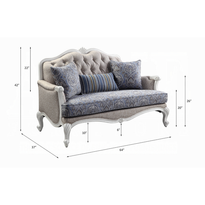 ACME Ciddrenar Loveseat W/3 Pillows - Bed & Sofa Hub