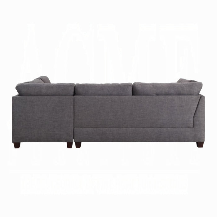 ACME Laurissa Sectional Sofa & Ottoman W/2 Pillows - Bed & Sofa Hub
