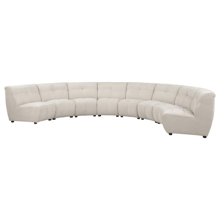 Coaster Charlotte 8-piece Upholstered Modular Sectional Sofa Ivory - Bed & Sofa Hub