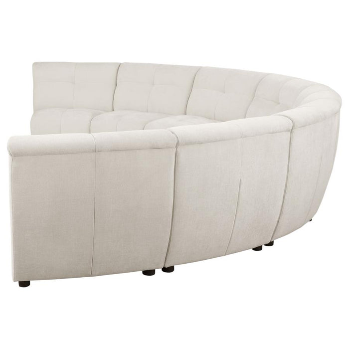 Coaster Charlotte 8-piece Upholstered Modular Sectional Sofa Ivory - Bed & Sofa Hub