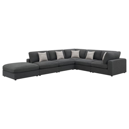 Coaster Serene 6-piece Upholstered Modular Sectional Sofa Charcoal - Bed & Sofa Hub