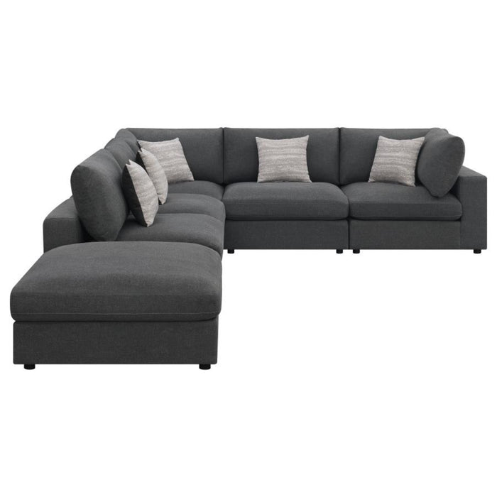 Coaster Serene 6-piece Upholstered Modular Sectional Sofa Charcoal - Bed & Sofa Hub