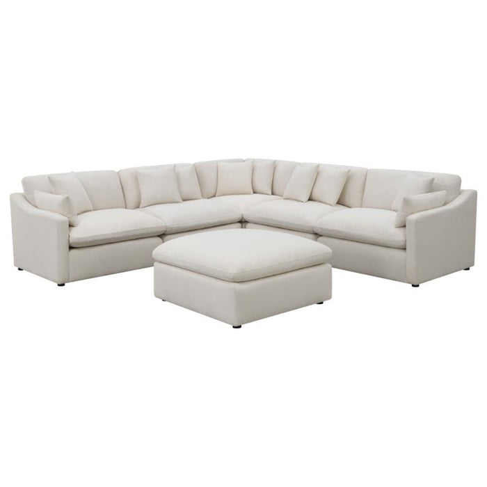 Coaster Hobson 6-piece Upholstered Modular Sectional Sofa Ivory - Bed & Sofa Hub