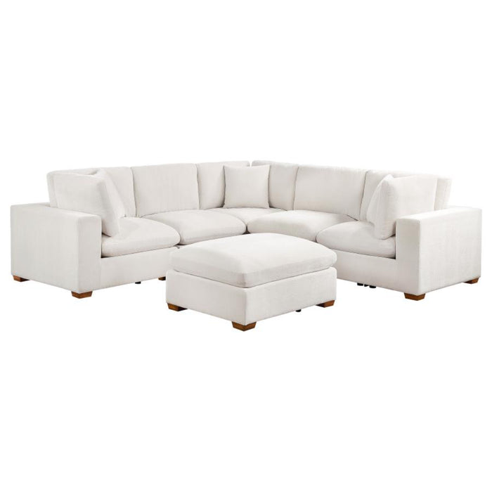 Coaster Lakeview 6-piece Upholstered Modular Sectional Sofa Ivory - Bed & Sofa Hub