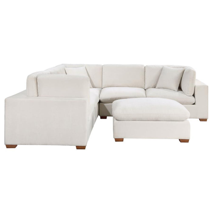 Coaster Lakeview 6-piece Upholstered Modular Sectional Sofa Ivory - Bed & Sofa Hub
