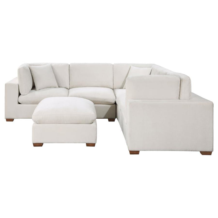 Coaster Lakeview 6-piece Upholstered Modular Sectional Sofa Ivory - Bed & Sofa Hub