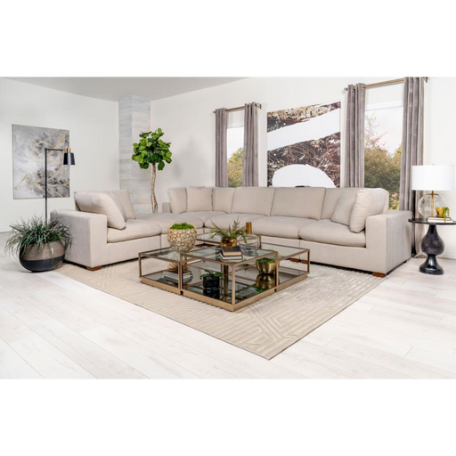 Coaster Lakeview 5-piece Upholstered Modular Sectional Sofa Ivory - Bed & Sofa Hub