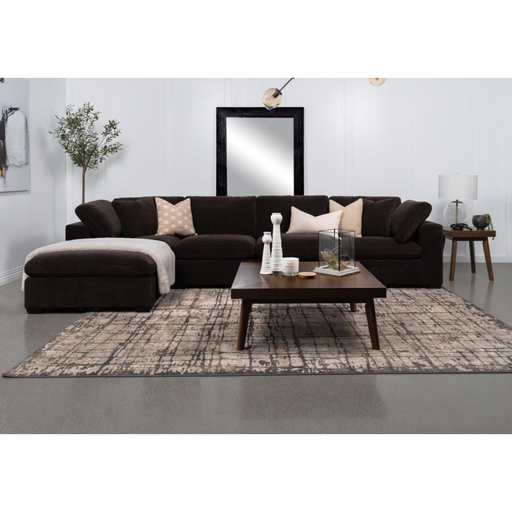 Coaster Lakeview 5-piece Upholstered Modular Sectional Chocolate - Bed & Sofa Hub