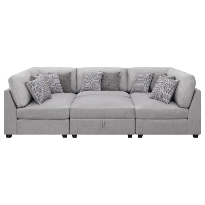 Coaster Cambria 6-piece Upholstered Modular Sectional Sofa Grey - Bed & Sofa Hub