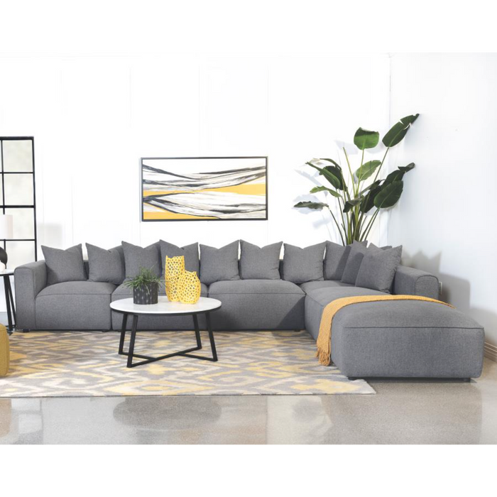 Coaster Jennifer 6-piece Upholstered Modular Sectional Grey - Bed & Sofa Hub