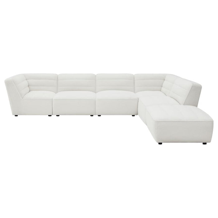 Coaster Sunny 6-piece Upholstered Modular Sectional Sofa Natural - Bed & Sofa Hub