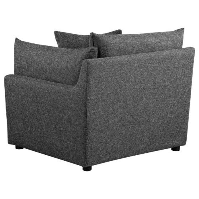 Coaster Sasha 6-Piece Upholstered Modular Sectional Barely Black - Bed & Sofa Hub