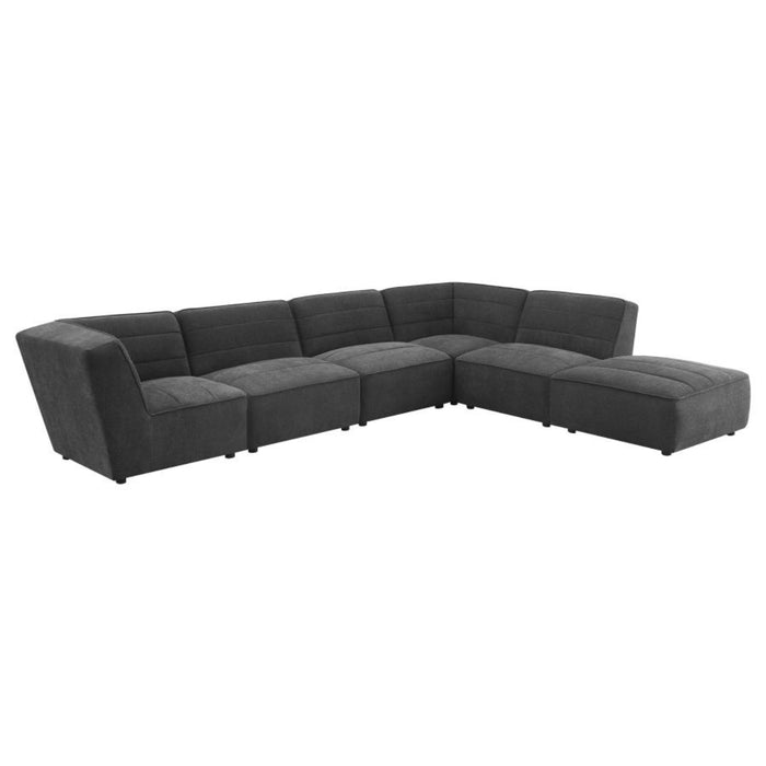 Coaster Sunny 6-piece Upholstered Modular Sectional Sofa Charcoal - Bed & Sofa Hub