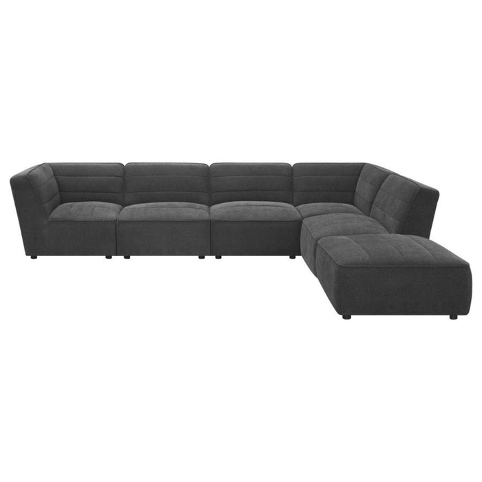 Coaster Sunny 6-piece Upholstered Modular Sectional Sofa Charcoal - Bed & Sofa Hub